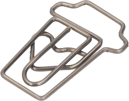50 Pcs Paper Clips, Cute Coffee Cup Shape Paper Clips Tiny Paper Clips Portable Mini Metal Bookmark Clips Brown Funny Paper Clips...