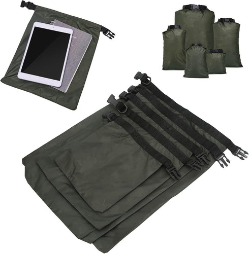 VBESTLIFE Waterproof Dry Sacks, 1.5L, 4L, 5L, 7L, 10L 5Pcs Storage Dry Bag for Outdoor Swimming Camping Rafting Kayaking Rafting Boating Hiking Ke...