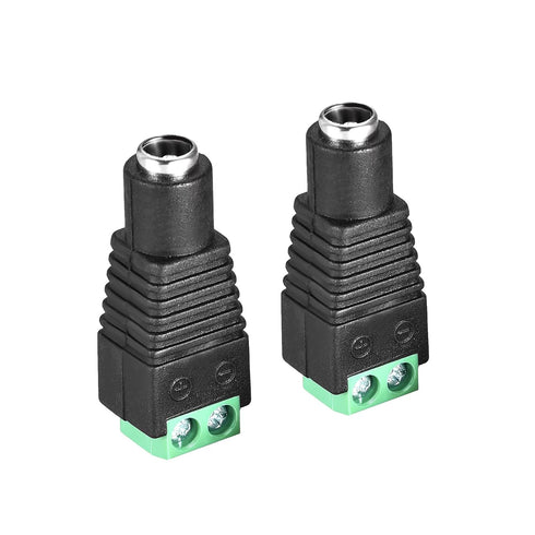 20Pcs Female 12V DC Power Connector 5.5mm x 2.1mm,20 x Female Power Jack Plug Barrel Adapter,DC Power Connector for Led Light Strip CCTV Security ...
