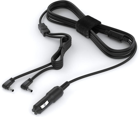 Pwr+ Extra Long 11 Ft Car Charger for Sylvania FANGOR NaviSkauto WONNIE Headrest Dual Screen Portable DVD Player Dc Auto Adapter Power Supply Cord...