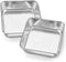 P&P CHEF 6 Inch Square Cake Baking Pans (2 Pcs), Stainless Steel Lasagna Brownie Pan For Small Birthday Cake Bread Pie, Leakproof & Brushed Surfac...