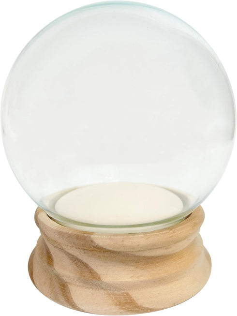 National Artcraft® 4" Water Globe Kit with Unfinished Birch Wood Base and Snow Flakes (Pkg/1)...