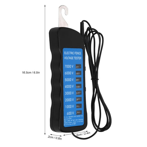 Electrical Fence Voltage Tester, Handheld Light Fence Fault Finder Tester, Troubleshooter High Voltage 600 to 7000V Gardening Tools, Locator Check...