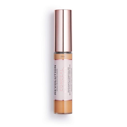 Makeup Revolution Conceal and Hydrate Concealer, Full Coverage & Matte Finish, C11.2 for Deep Medium Skin Tones, Vegan & Cruelty-Free, 0.7 Fl Oz...