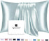 Ravmix Silk Pillow Cases with Zipper, 21momme Mulberry Silk Pillowcase for Hair Skin Health, Soft Smooth Breathable Cool Pillow Cover for Beauty S...
