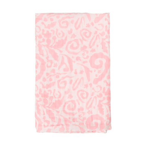C.R. Gibson BLAN-24244 Pink Paisley 100% Cotton Muslin Swaddle Blanket for Newborns, 40" W x 40" L, Pink...