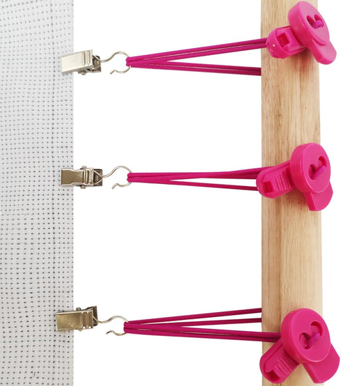 8 Set Cross-Stitch Side Clips, Universal Canvas Clips for Needlework/Cross Stitch/Embroidery, Cross Stitch Fabric Holders, Adjustable Fabric Faste...