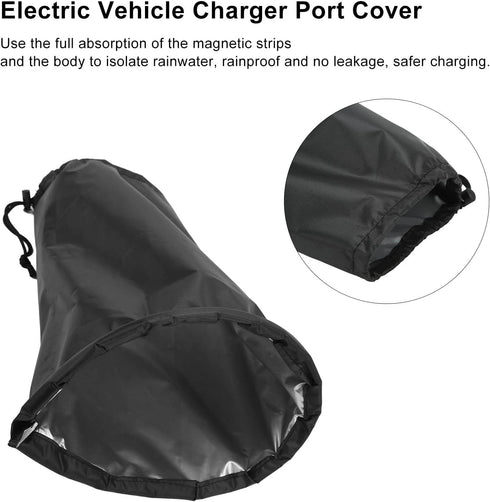 EV Port Waterproof Cover Sun Dust Protection Strong Magnetic Adsorption for Electric Car Double Sided Rain Sun Snow Protection Magnetic Adsorption...