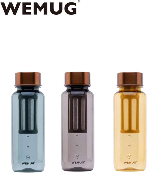 WEMUG Portable Cold Brew Maker, 22 oz Modern Simple design, Leak Proof, Ultra Light, BPA-Free, Durable Plastic, Copper (yellow)...