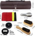 Shoe Shine Kit with PU Leather Sleek Elegant Case, Travel Shoe Shine Brush kit 12-Piece...
