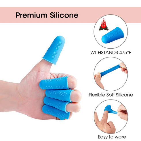 24PCS Hot Glue Gun Silicone Finger Protectors Caps Covers,Hot Glue Gloves Finger Guard Protectors Accessories for Wax Rosin Resin Adhesives Scrapb...