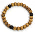 MILAKOO 4Pcs Lava Rock Stone Beads Essential Oil Diffuser Bracelet for Men Women Wood Beads Bracelet...