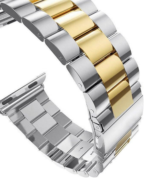 Metal Bands Compatible with Apple Watch Band 41mm 40mm, Dressy Stainless Steel Chain Strap for Men iWatch Series Ultra/Ultra2/10/9/8/7/6/5/4/3/2/1...