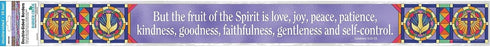 Barker Creek Double-Sided Spiritual Border with Inspirational Verse, Fruit of The Spirit, for Bulletin Boards, Reception Areas, Sunday School Clas...