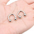Ftovosyo 2Pcs PA Ring Horseshoe Circular Barbell 316L Surgical Steel Internally Threaded 00G 0G 2G 4G 6G 8G 10G Pierced Body Jewelry for Women 12m...