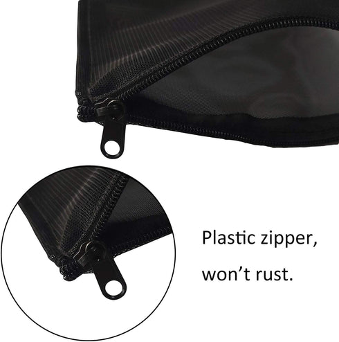 10 Pack1mm Mesh Holes Aquarium Filter Bags, Fish Tank Media Mesh Bags with Plastic Zipper for Charcoal Media, Bio Balls, Ceramic Rings, Ammonia Re...