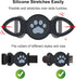 Waterproof Airtag Dog Collar Holder (2 Pack), Protective Anti-Lost Airtag Case for GPS Dog Tracker, Silicone Airtag Cat Collar Dog Airtag Holder f...