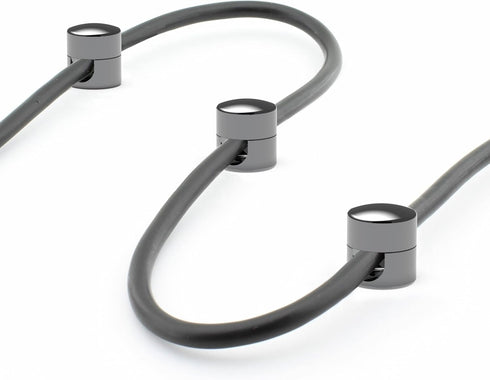 Cable Anchors for Desk Organization Gun Metal | Premium Aluminum Cord Organizers | Charger + Cable Management Clips for Home & Office | Stylish, S...