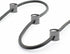 Cable Anchors for Desk Organization Gun Metal | Premium Aluminum Cord Organizers | Charger + Cable Management Clips for Home & Office | Stylish, S...