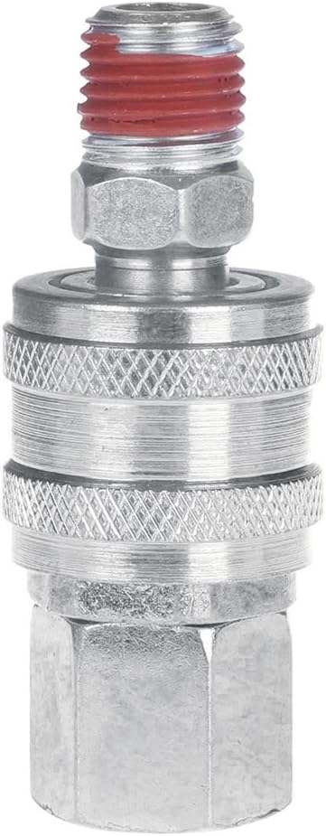 WYNNsky Air Coupler and Plug Kit, 1-pc 1/4'' FNPT ARO Style Coupler&1-pc 1/4'' MNPT ARO Style Air Plug with Sealant, Air Compressor Accessories Ki...