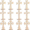 Bright Creations Wooden Crosses for Crafts - 12-Pack, 3 Sizes & Light Brown Unfinished Wood - DIY Blank Crosses with Stands - for Baptism Favors &...