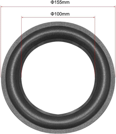 uxcell 6.5 Inch Speaker Foam Edge Surround Rings Replacement Part for Speaker Repair or DIY 2pcs 155mm OD x 100mm ID...