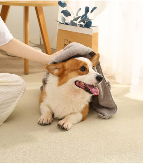 Microfiber Pet Towel - Dog Towel Super Absorbent Large Microfiber Drying Bath Towel for Dogs & Cats, 40x20 inches, Quick Drying, Lightweight Dog B...