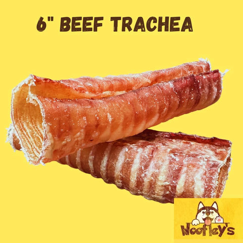 Woofley's Beef Trachea - (6 Inch 10 Pack) - Trachea Treats for Dogs - Natural Source of Glucosamine and Chondrotin for Joint Health - 100% Natural...