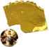 Wowagoga Foil Candy Wrappers - 6x6 Inches Gold Aluminum Foils Paper Chocolate Candy Wrappers for Homemade Candies Gifts Decoration, Pack of 200...