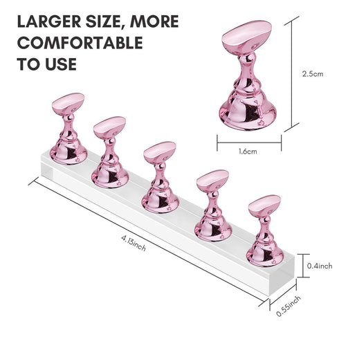 Makartt Nail Stand for Nails Art Display Practice Nail Holder for Painting Nails Stand for False Nail Press On Designs Magnetic Fake Nail Holder w...