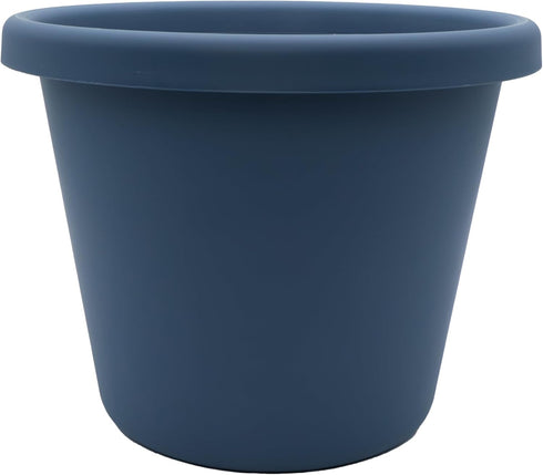 The HC Companies 14 Inch Round Classic Planter - Plastic Plant Pot for Indoor Outdoor Plants Flowers Herbs, Slate Blue...