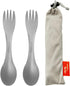 TiTo Titanium Spork 2-in-1 Spoon,Fork and Knife Lightweight Camping Utensil,Eco-Friendly Flatware for Outdoor Traveling,Hiking,Backpacking and Pic...