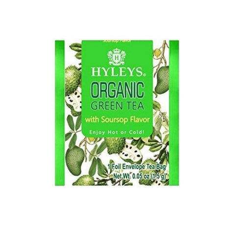Hyleys Organic Green Tea Soursop Flavor - 25 Tea Bags - Graviola Guanabana Tea...