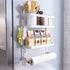 Magnetic Spice Rack for Refrigerator White Magnetic Paper Towel Holder for fridge Magnetic Shelf Magnetic Shelves Fridge Magnet Organizer Spice Ra...