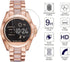 Orzero (3 Pack) Compatible for Michael Kors Bradshaw (MKT5001 MKT5013 MKT5018) Smart Watch Tempered Glass Screen Protector, 2.5D Arc Edges 9 Hardn...