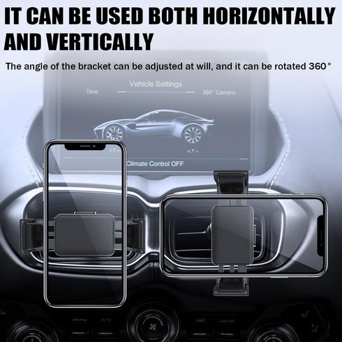 Car Phone Holder, Automobile Cradle Air Vent Windshield Cell Phone, Stand Clip Clamp Adjustable Bracket Compatible with Navigation Smartphones Mou...