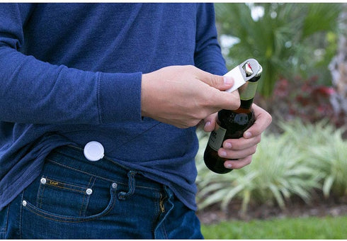 Retractable Flat Beer Bottle Opener with Belt Clip for Bartenders,Waiter (Multi Colors 6-Pack)...