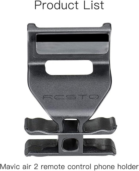 RCGEEK Cellphone Clip Mount Holder Extender Kit Compatible with DJI Air 3 / Mini 3 Pro/Mini 2 / Air 2 2S / Mavic 3 Drone Controllers Removeable Ex...