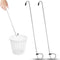 2Pcs Pool Skimmer Hook, Stainless Steel Skimmer Basket Handle Extended Knee Protection Pool Skimmer Basket Hook Tool for Cleaning Swimming Pool De...