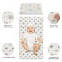 Vegan Leather Baby Changing Mat - Wipeable Portable Changing Pad 2 Pack, Foldable Travel Changing Mat for Baby, Newborns (Rainbow&Elephant,15.75"*...