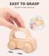 Wooden Baby Cars Toys, 2 PCS Wooden Cars for Toddlers 1-3, Montessori Toys for Babies 0-6-12 Months, Boy Nursery Neutral Nursery Decor Wood Toy Wo...