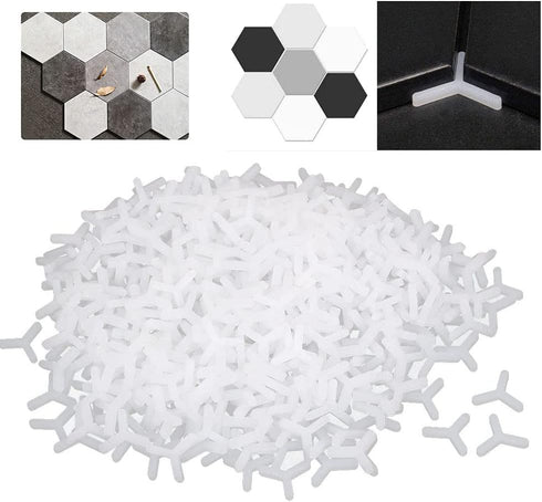 Tile Spacers,Wall Floor Tile Plastic Y Type Spacers Tiling Tools 3mm White 1000pcs...