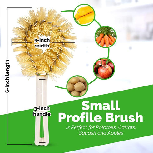 Stanley Home Products Original Vegetable Brush - Sturdy Compact Kitchen Brush for Small to Medium Veggies and Fruits - Removes Dirt Cleans Effecti...