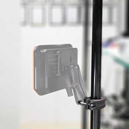 Aluminum Grab Bar Clamp Mount Base with 1.5'' Ball for Rails 1.18'' to 2'' in Diameter, Compatible with RAM Mounts C Size 1.5 Inch Ball Double Soc...