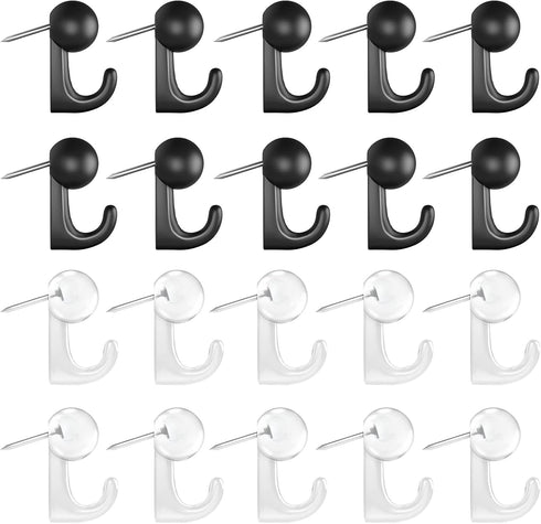 Push Pin Hooks - 50 Pieces Cork Board Hooks, Push Pins for Wall, Decorative Thumb Tacks Hook for Photo Wall, Bulletin Board, Home Wall, Map, Calen...