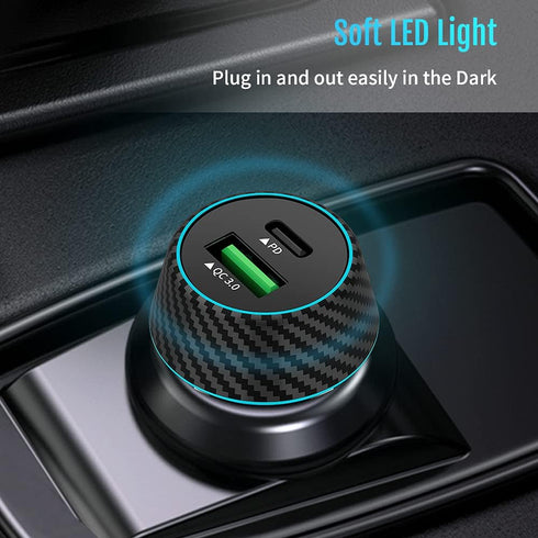 Fast USB C Car Charger, Meagoes 48W Dual Rapid Charging Adapter with PD3.0&QC3.0, Compatible with Apple iPhone 13/12/Pro/Max/Mini/11/XS/XR/X/8 Plu...