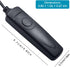 3.3ft Shutter Release Remote Control with 11.4ft Extension Cable 2.5mm, AFUNTA RS-60E3 Wired Remote Control Switch Cord Replacement Compatible 70D...