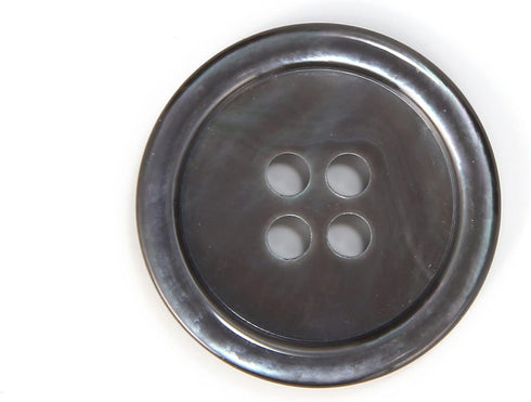 Shell(Mother of Pearl) Button for Suits, Blazers, Coats, Pants, Activity Wears. Dark Grey Color/3 Sizes as 1 Pack(36pcs Shell Buttons+12pcs Inner ...