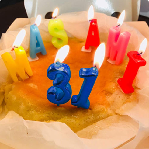 Blue Birthday Candles 4 Candle 4th Four Years Cake Bady Roman Numberal Cool Number Candle No 40 41 42 43 44 45 46 47 48 49...