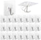 AROIC 58 Packs Adhesive Hooks for Hanging, Hook Heavy Duty Self Adhesive Wall Hooks 20 lbs / 9 kg (Max), Removable, Waterproof Hook for Bedroom Ki...